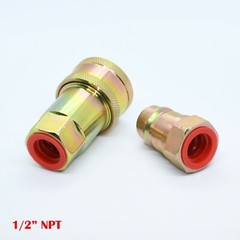 1/2″ NPT ISO 7241-B Quick Disconnect Hydraulic Coupler Set (1 SET)