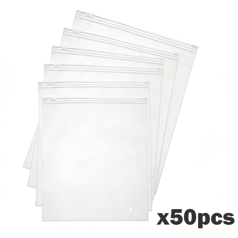 Pack of 50， 14-16inch Frosted Zipper Bags — Clothing & Garment Packaging Bags