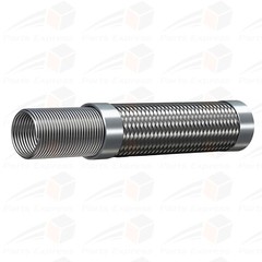 Flexible Stainless Steel Hose for High Pressure Steam Service [1/2″ NPT x 36″ L]
