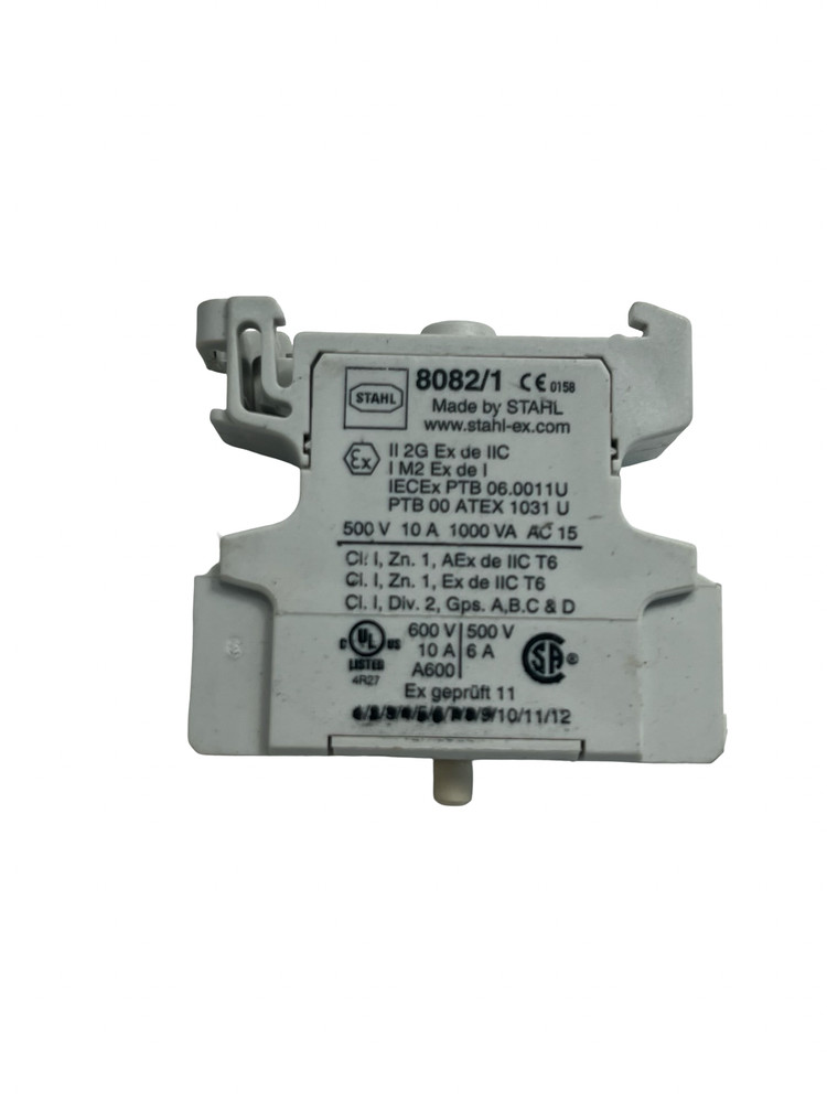 Bloco de Contato Auxiliar R. STAHL 8082/1 NC 10A 500V Industrial