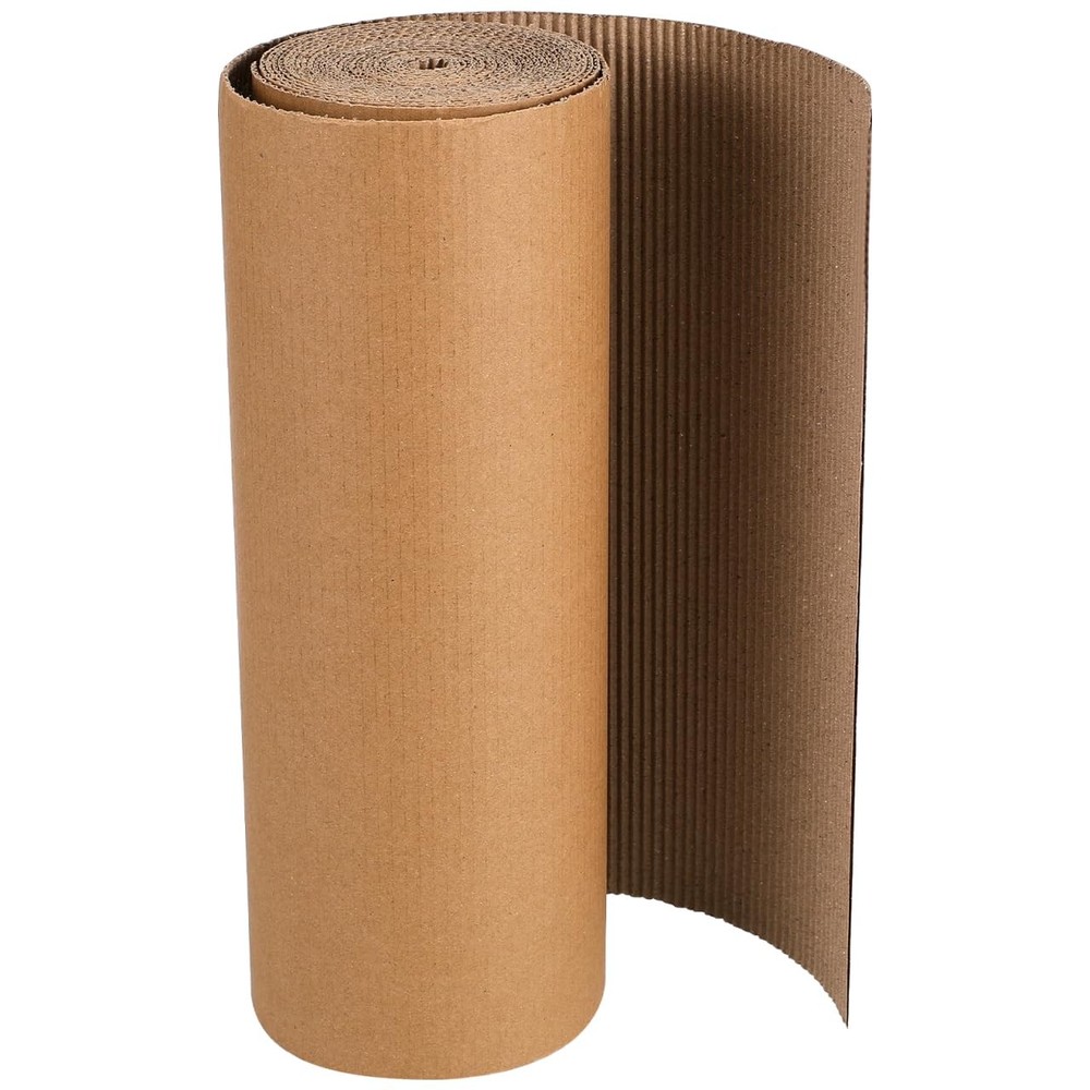 12×197 Inch Single Face Corrugated Cardboard Roll Craft Paper Packing Wrap