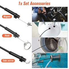 2M Handheld Industrial Endoscope 8mm Borescope Inspection Snake Camera w/8LED