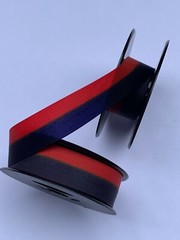 Universal Typewriter Ribbon 2″ x 1/2 Inch Black and Red Ink Twin Spool USA Made