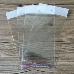 OPP Clear Plastic Self Seal Adhesive Packaging Bags Poly Pouch With Hang Hole