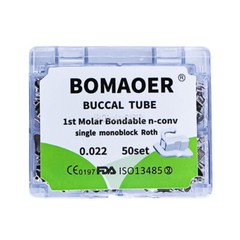 Dental orthodontic BOMAOER 1st molar Monoblock buccal tube roth 0.022 50 sets