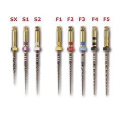 Gold Rotary Files F1,F2,F3,S1,S2,SX-F3 25mm 120 files 20-packs (6files/pk)