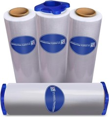 Crystal Clear 18″ Stretch Film – 1500ft Heavy-Duty Packing with Tension Handles