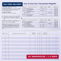 24 PCS Check Registers for Personal Checkbook, Easy to Read Checkbook Register