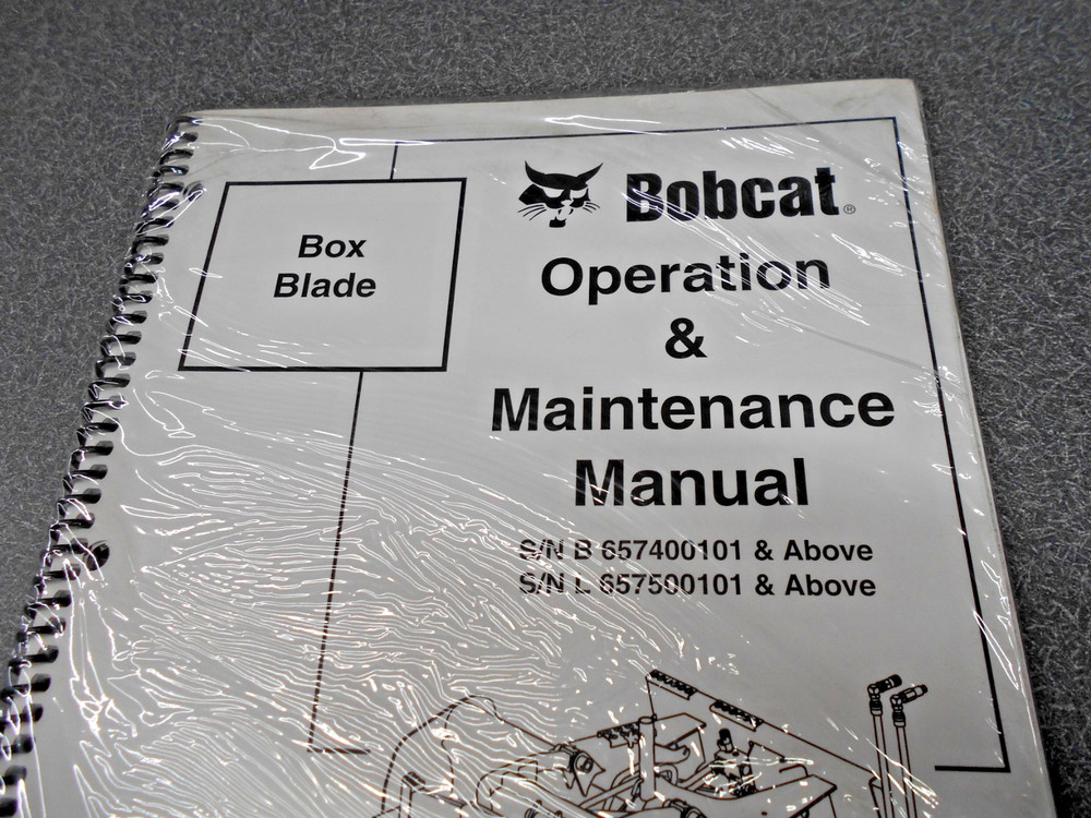 Bobcat Box Blade. Operation & Maintenance Manual. Paperback. 6901435. NOS, OEM!