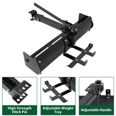 40″ Steel Adjustable Behind Box Scraper For Lawn Garden Tractors