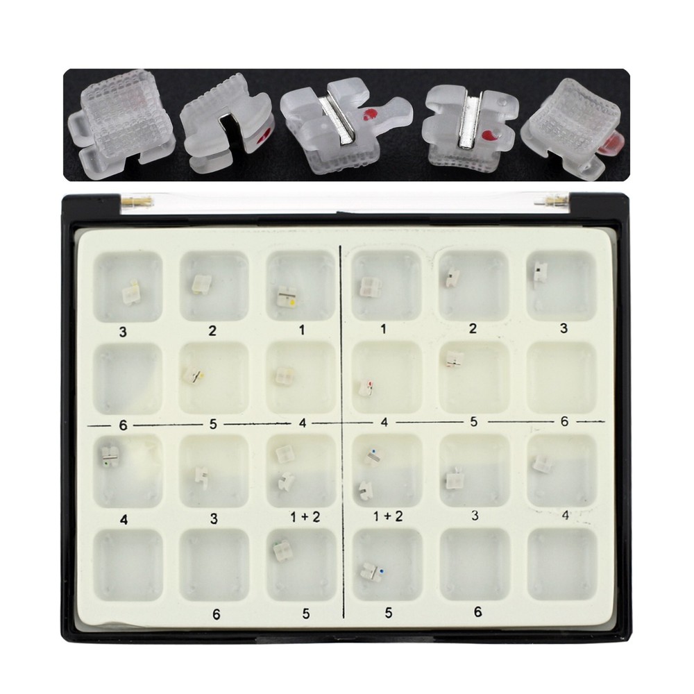 Orthodontic Bracket Ceramic Metal Slot Aesthetic Braces Roth 018 022 3M Clarity