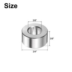 25pcs Stainless Steel Spacer 3/8″ Bore x 3/4″ OD x 3/8″ Length