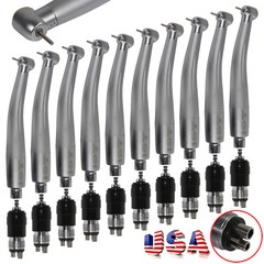 10 Pcs NSK Style Dental High Speed Turbine Handpiece+4 Hole Quick Coupling YBNK4