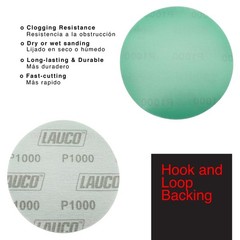 Premium 6″ Hook and Loop Sanding Ceramic Discs (Box of 50) – (GRIT-1000) 25944