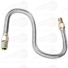 Flexible Stainless Steel Hose for High Pressure Steam Service [1/2″ NPT x 36″ L]