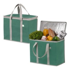 VENO 2 Pack Cooler Bag and Insulated Grocery Bags for Food 2 Pack, Dark Green