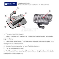 AZDENT Dental Orthodontic MIM Self Ligating Bracket Braces with Buccal Tubes