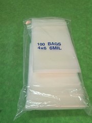 6 x 4 inch Uline S-1662 6M HEAVY-DUTY Reclosable Plastic Top Lock Zip Seal Bags