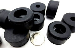 Screw On Rubber Bumper Pad Foot For #14, 1/4″Screw Bolt Hole, 1″ Pad 9/16″ Tall