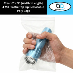 6″ x 9″ Heavy Duty Bag 4MIL Resealable Zip Top Lock 6×9 Clear Plastic Bags 10000