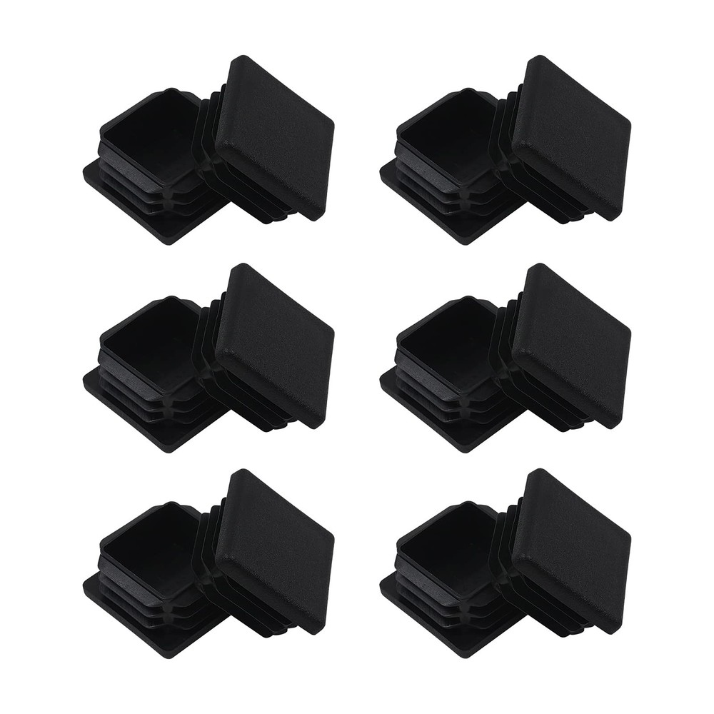 1.5 Inch Square Tube End Cap Plastic Plugs 12 Pack Square Tubing 1.5 x 1.5