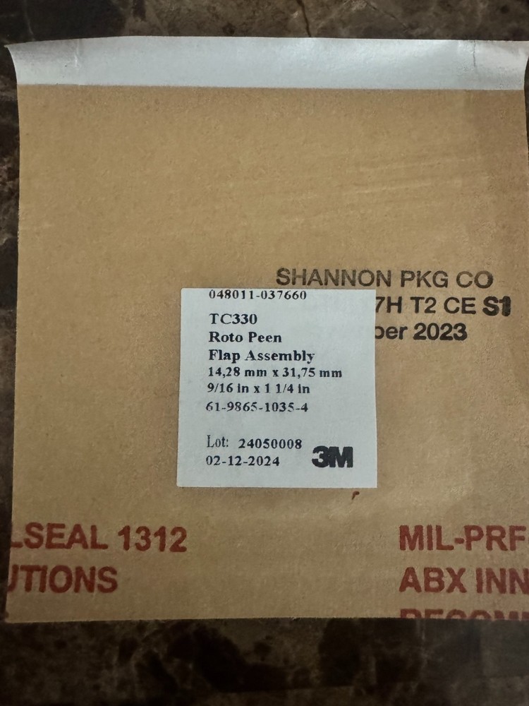 3M TC330 Roto Peen Flap Assembly 048011-037660 9/16 x 1 1/4 Inches