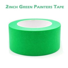 12 Rolls Green Painters Masking Tape, 2 Inch x 60 Yards 5.5 Mil, Walls Painting