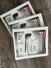3 pack Cardinal Premier White Storage Binder Heavy Duty Easy Open Rings
