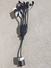 24 inch 1 to 4 Outlet Locomotive Refrigerator Adapter Splitter Cable Plug Cord
