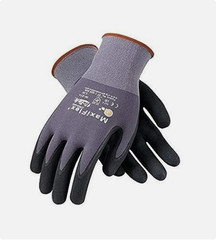 MaxiFlex PIP 34-874/L Foam Nitrile Grip Coated Work Gloves 12 Pieces Pack