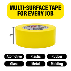 LAUCO Automotive Masking Tape 2in, 20 Rolls Yellow Painters Tape for Painting