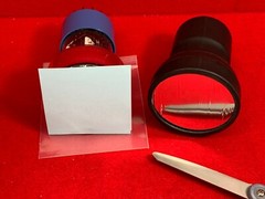 ZnS(Ag) Thin Film Polyester 1.5×1.5″ Alpha Radiation Detection Spinthariscope