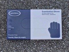 NACOSA Nitrile Exam Gloves Case of 10 Boxes, 1000-Piece, Large Size