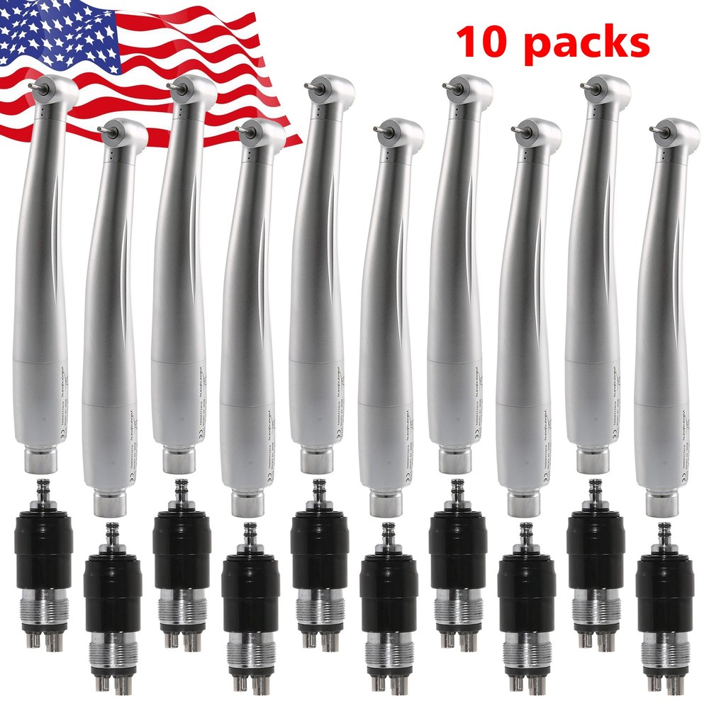 10*NSK Style Dental High Speed Handpiece Push Button 4 Hole Quick Coupler YBNK4