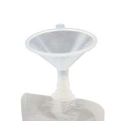 50 Clear Plastic Stand Up Drinking Pouches w/ Spout + Funnel – Various Sizes