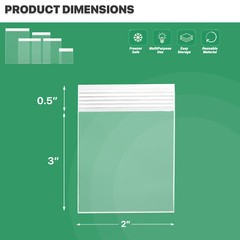 x1000, 4.0 Mil Thickness Zipper Reclosable Ziplock CLEAR Plastic Seal Poly Bags