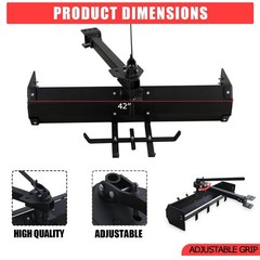 42″ Tow Behind Box Scraper Box Blade Hitch Tow Lawn Tractor for ATV UTV Grader