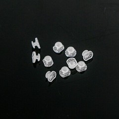 10 Pcs/Pack Dental Ortho Ceramic Clear Lingual Button Bondable Rectangular Base