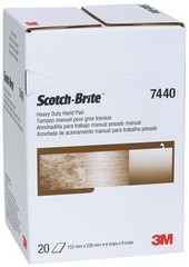 3M Scotch-Brite Heavy Duty Hand Pad 7440, 6 in x 9 in, Pack of 20, Aluminum…
