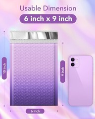 600Pack Cute Poly Bubble Mailers Padded Envelopes Shipping Mailing Bags 6×10