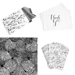100 10×13 in mix retro print vintage design birds flower polymailers boho palms