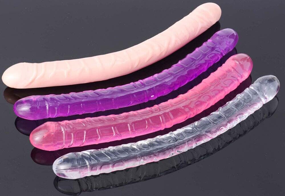 Long Double Sided Ended Headed Dildo Penetration Dong Sex Toys Women SALE