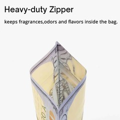 Smell Proof Food Grade Mylar Bags 100pcs Zip Seal 3.5g Foil Stand Up Pouches