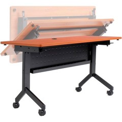 Global Industrial Flip-Top Training Table 60″ x 24″ Cherry