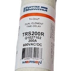 Mersen Ferraz Shawmut TRS200R Fuse 200A 600V Class RK5 Tri-Onic Time-Delay