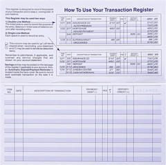 24 PCS Check Registers for Personal Checkbook, Easy to Read Checkbook Register