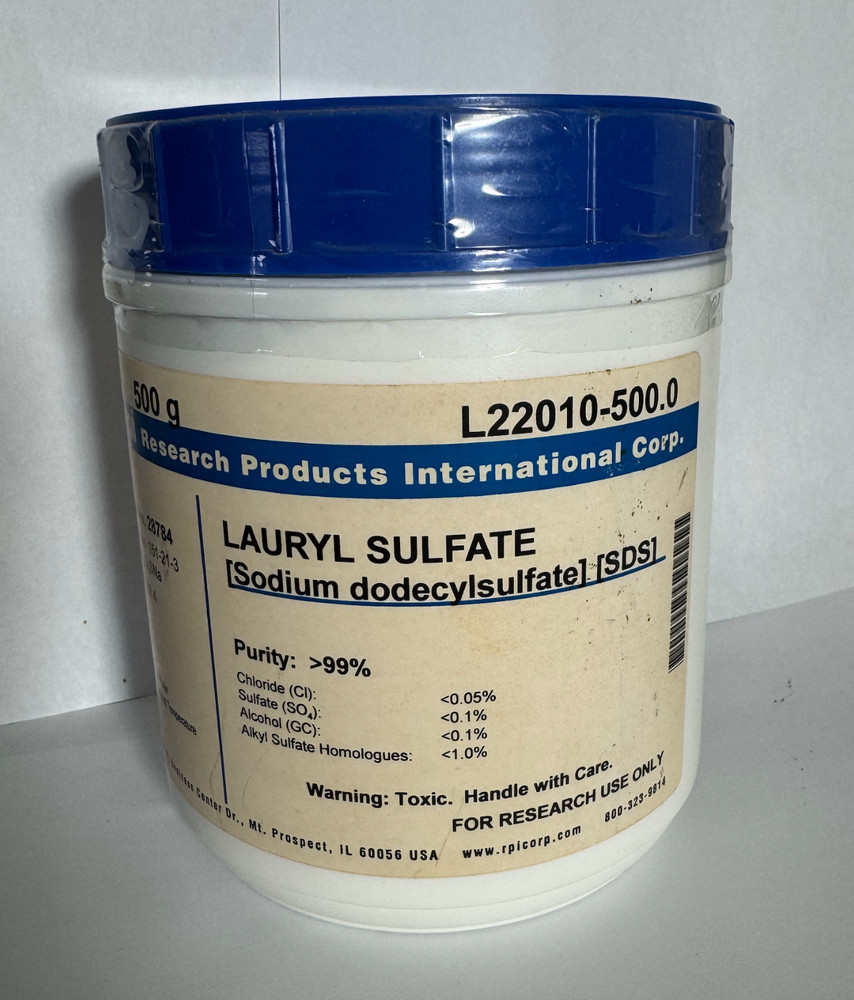 Sodium Lauryl Sulfate, Reagent , 99% min. , 500 grams (sealed)