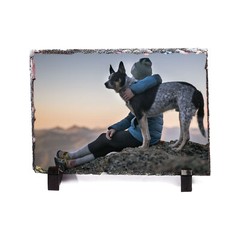 15pcs 7.87″ x 11.8″ Sublimation Photo Slate Rock Plaque Blanks w/ Display Holder