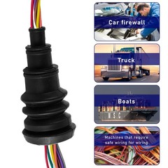 4 PCS Universal Firewall Boot, Rubber Grommets Can Accommodate 3/8 to 1 Inch …