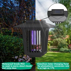 2-Pack Outdoor Mosquito Killer Lamp LED UV Bug Zapper Garden Patio Backyard Safe
